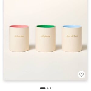 Kate spade Set of Three Colorful Ceramic candle